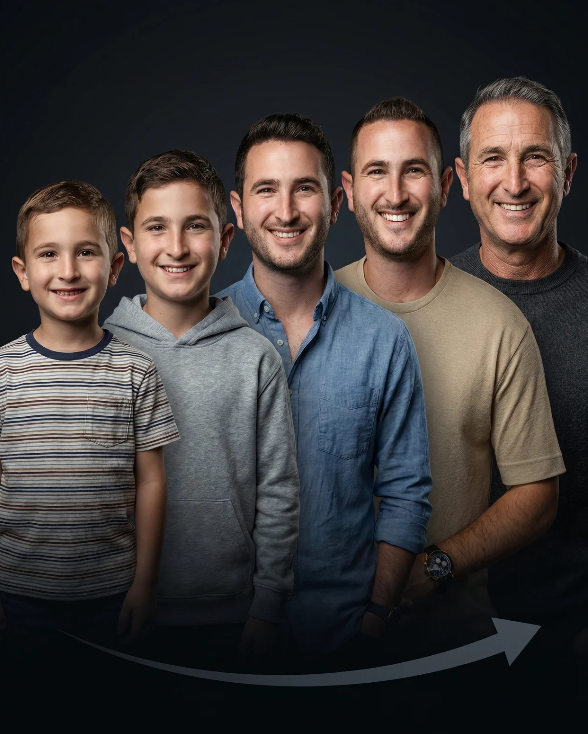 דוגמה לציר חיים בתמונה אחת